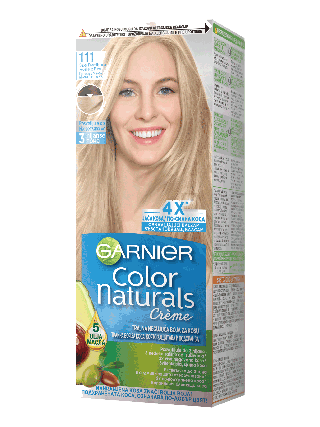 Garnier Color Naturals 111 Super posvetljujuća pepeljasto plava