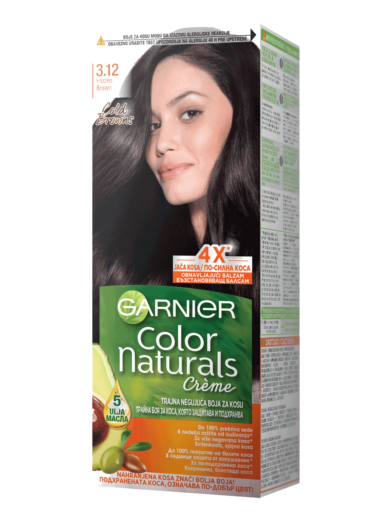 Garnier Color Naturals 3.12 Zaleđena braon
