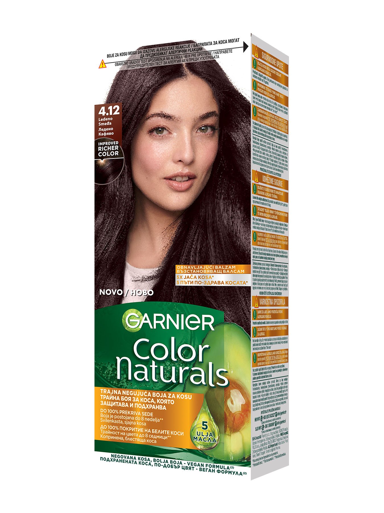 Garnier Color Naturals 4.12 Ledena braon