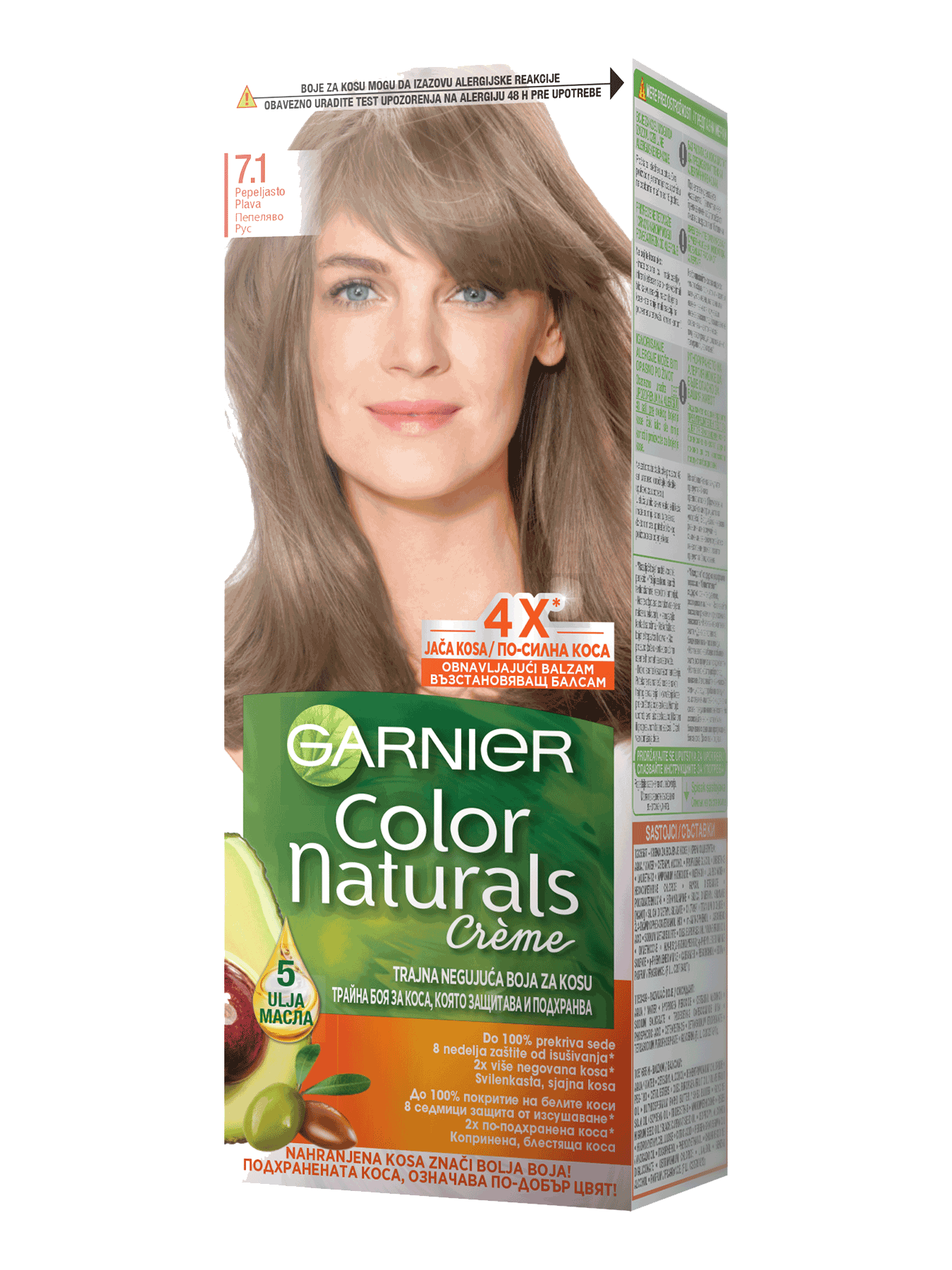 Garnier Color Naturals 7.1 Pepeljasto plava