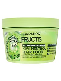 Garnier Fructis Hair Food Kiwi Menthol Maska za kosu koja se brzo masti, suvih krajeva 390ml