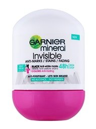 Garnier Mineral Deo Invisible Black, White & Colors Fresh 48h antiperspirant Roll-on 