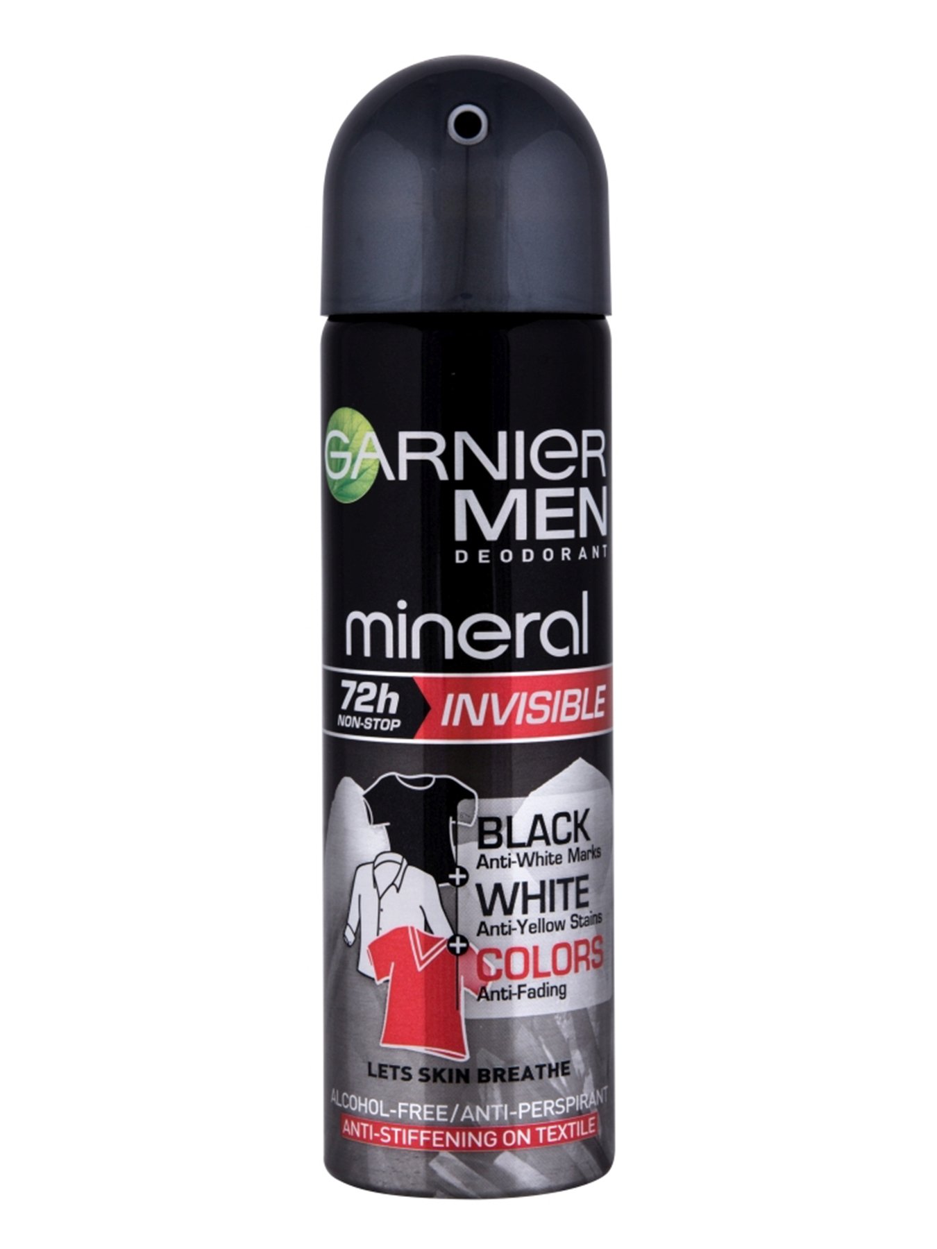 Garnier Mineral Deo Men Invisible Black, White & Colors 72h antiperspirant Sprej 