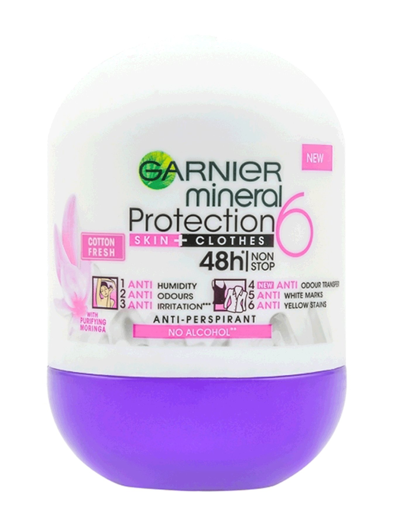 Garnier Mineral Deo Protection 6 Cotton Fresh 48h antiperspirant Roll-on