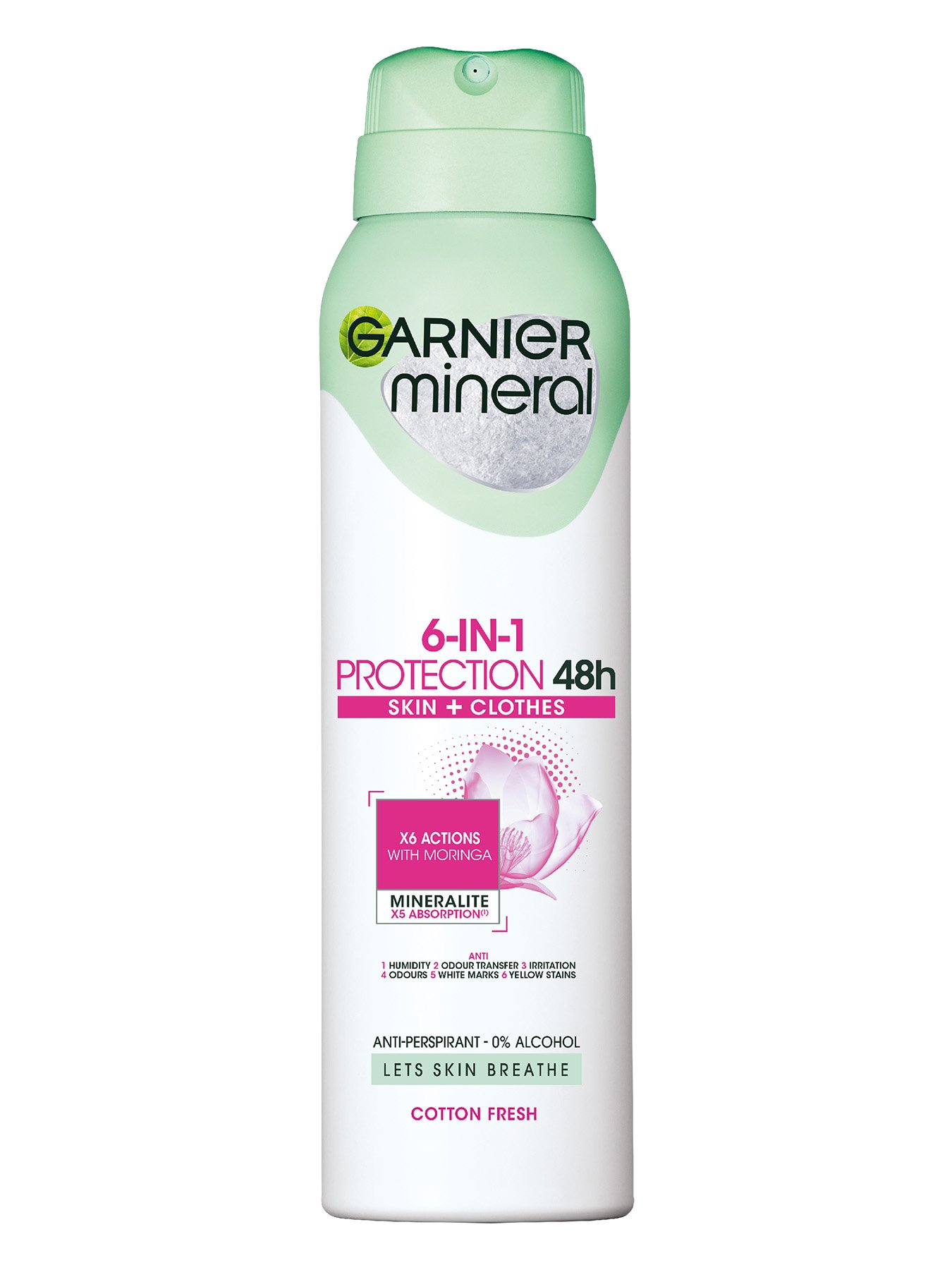 Garnier Mineral Deo Protection 6 Cotton Fresh 48h antiperspirant Sprej