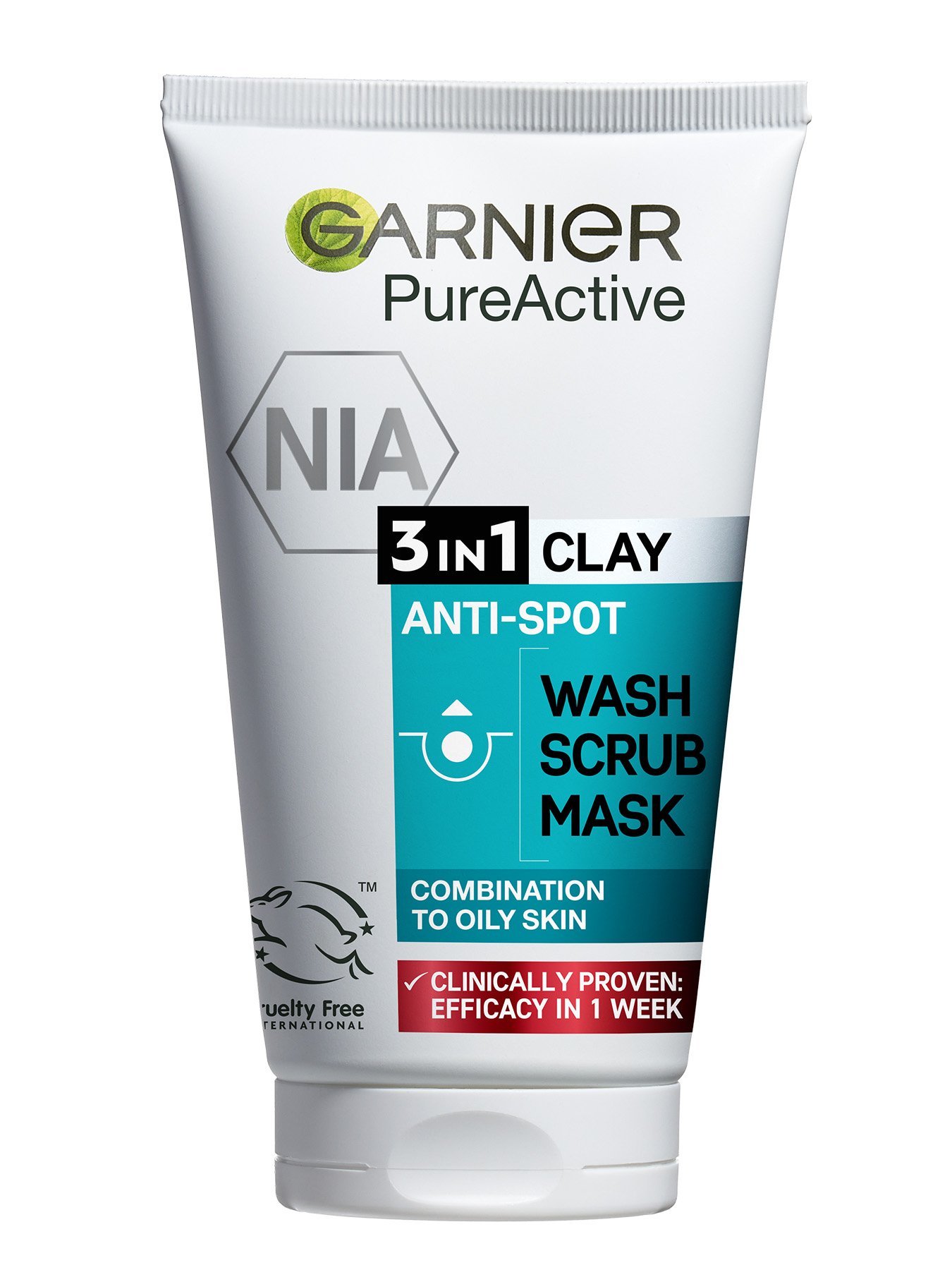 Garnier Pure Active 3u1 clay gel za čišćenje + piling + maska