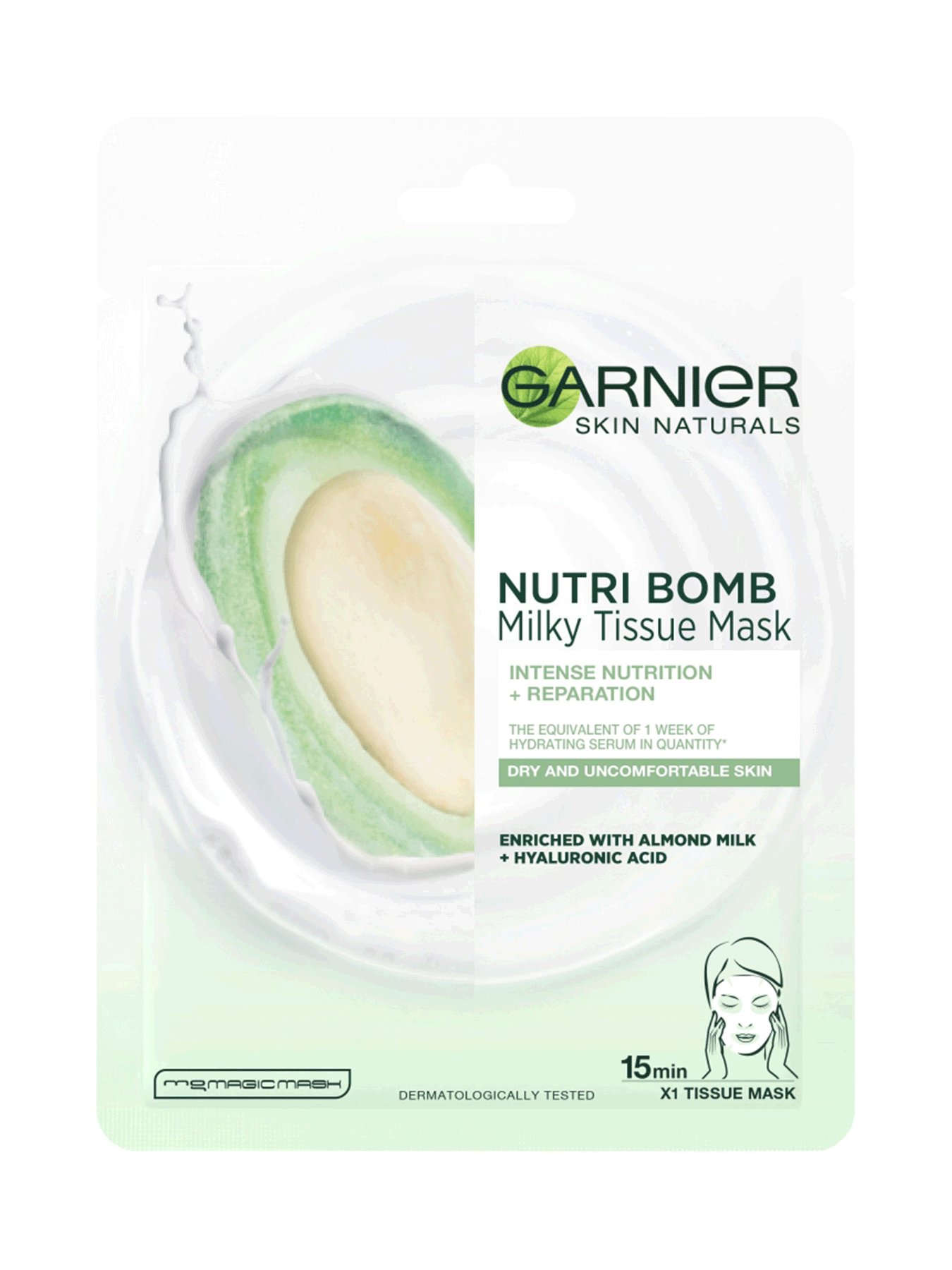 Garnier Skin Naturals Nutri Bomb tekstilna maska sa bademovim mlekom