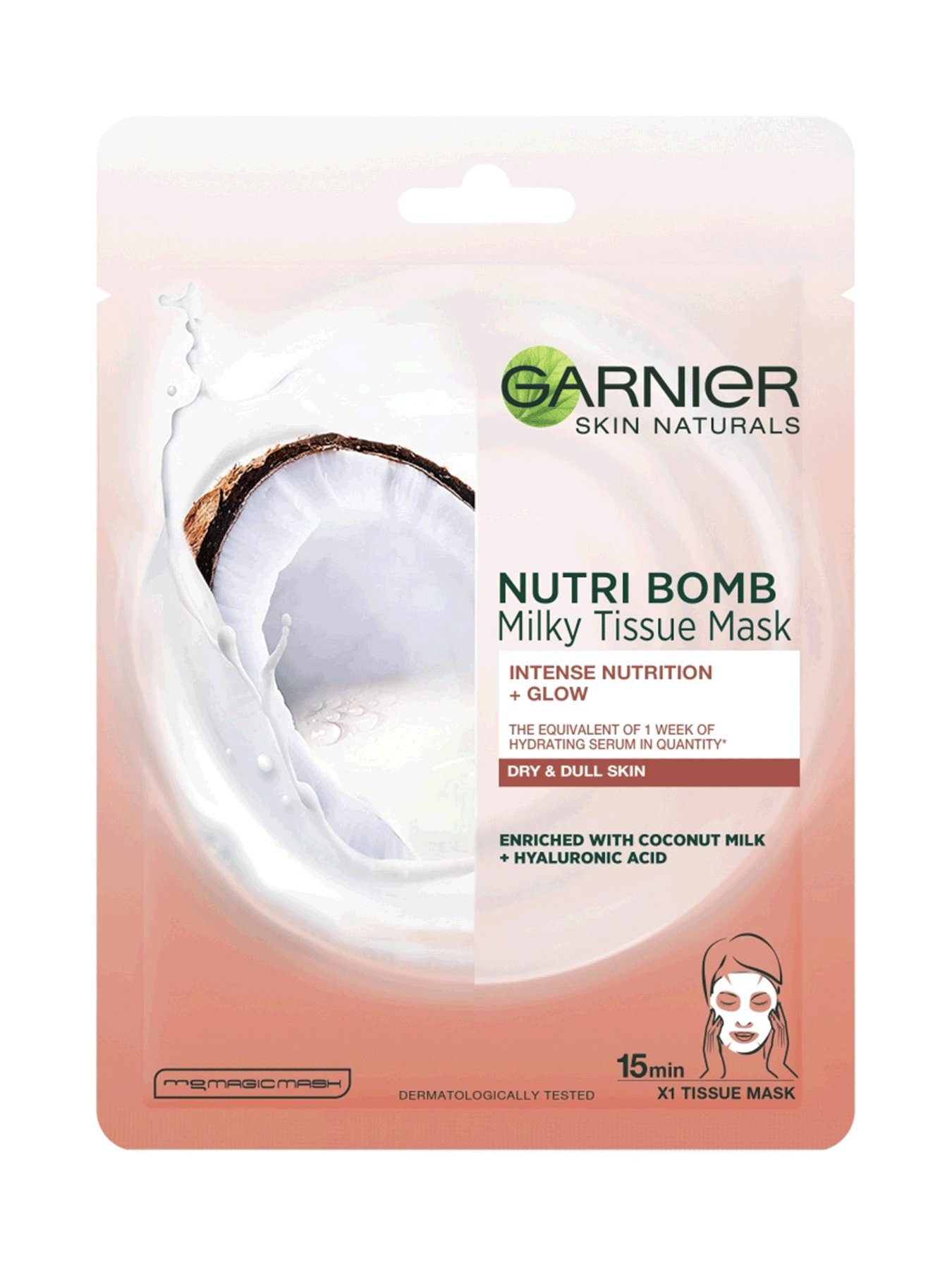 Garnier Skin Naturals Nutri Bomb tekstilna maska sa kokosovim mlekom