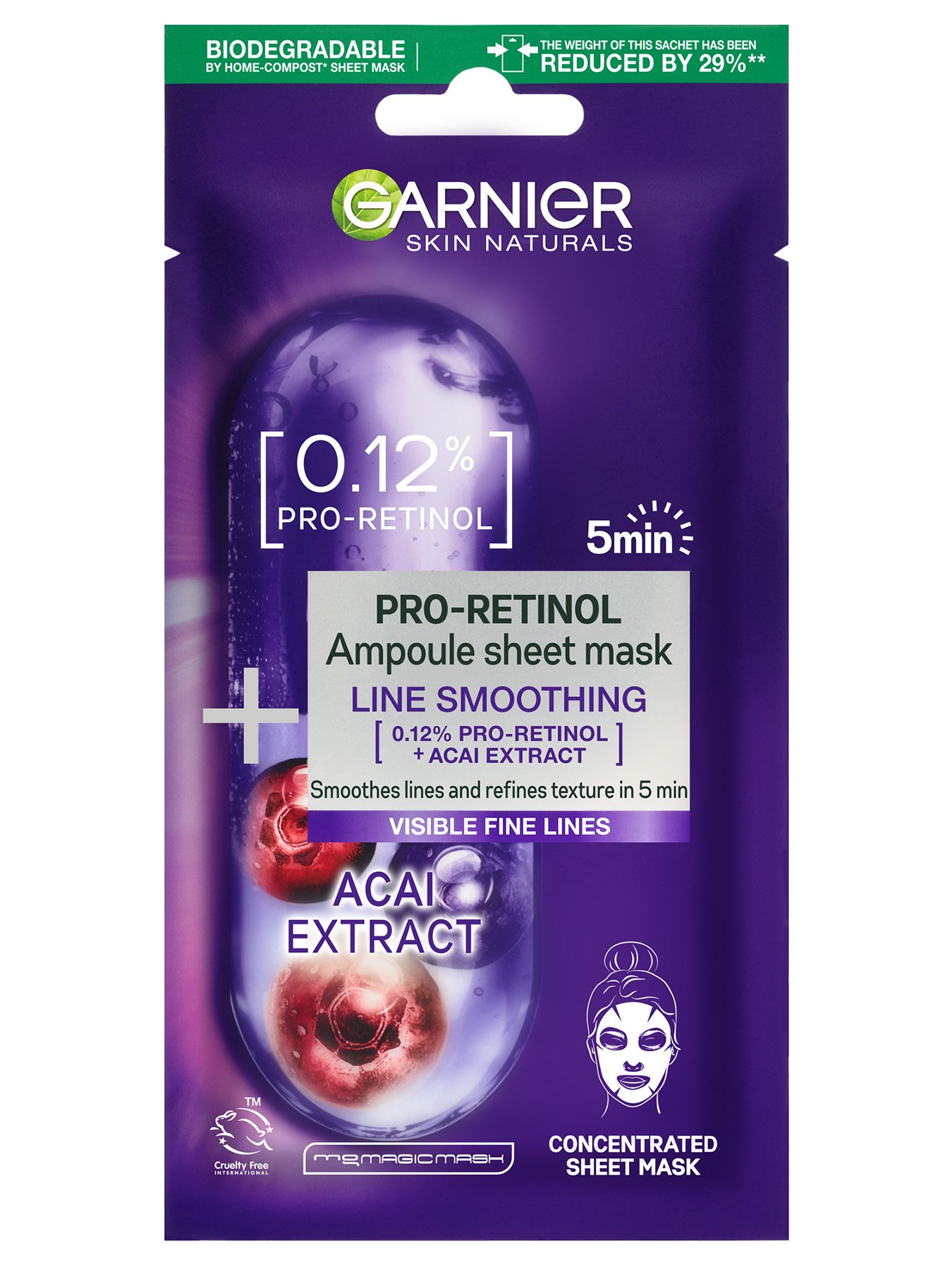 PRO-RETINOL Ampoule sheet maska za lice 1